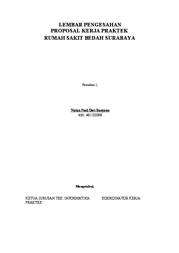 Detail Contoh Proposal Kerja Praktek Nomer 16