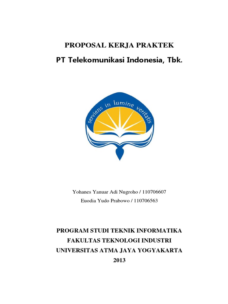 Detail Contoh Proposal Kerja Praktek Nomer 10