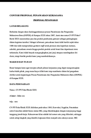 Detail Contoh Proposal Kerjasama Nomer 11