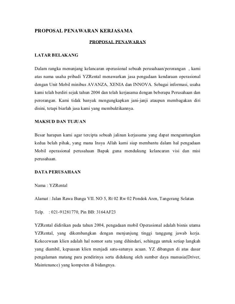 Detail Contoh Proposal Kerjasama Nomer 20