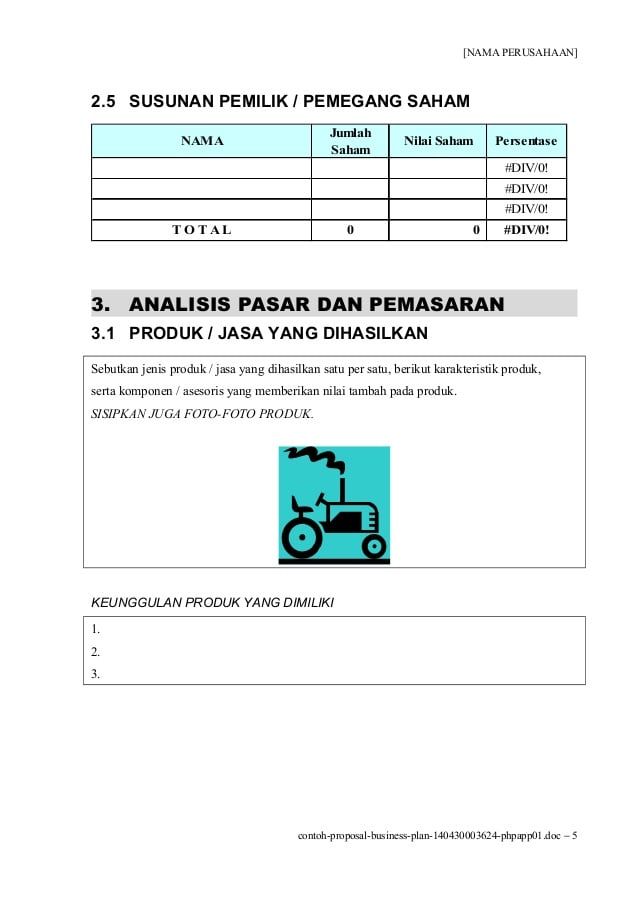 Detail Contoh Proposal Kewirausahaan Nomer 42