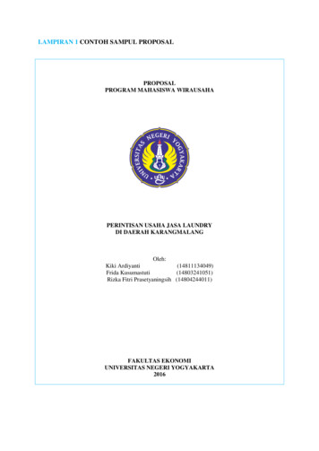 Detail Contoh Proposal Kewirausahaan Mahasiswa Nomer 19