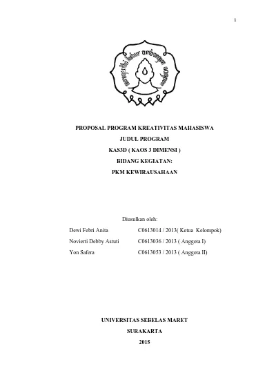 Detail Contoh Proposal Kewirausahaan Mahasiswa Nomer 33