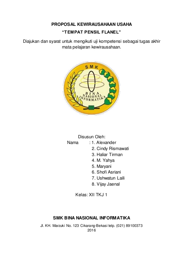 Detail Contoh Proposal Kewirausahaan Mahasiswa Nomer 39