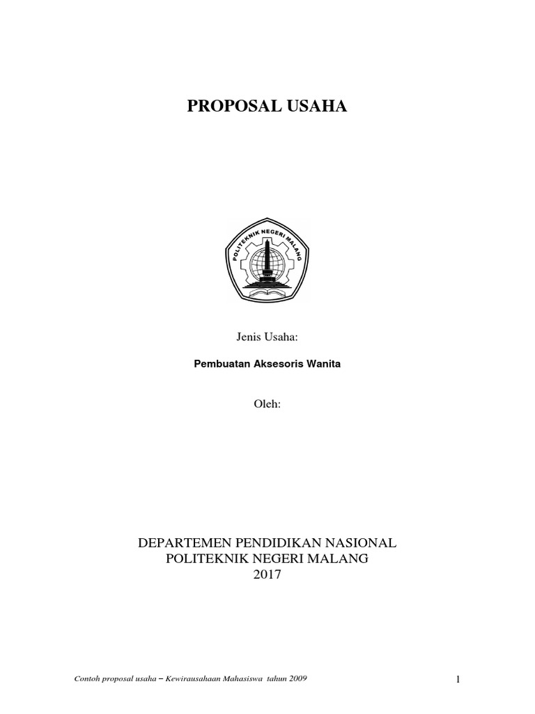 Detail Contoh Proposal Kewirausahaan Mahasiswa Nomer 10