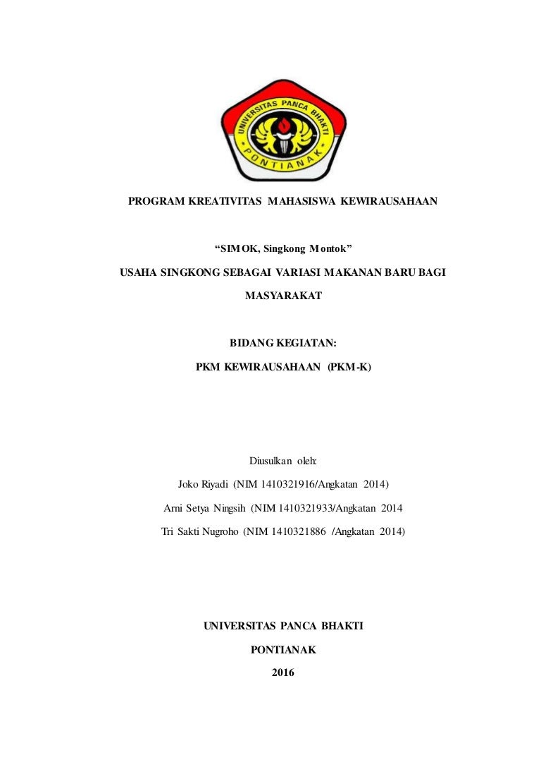 Detail Contoh Proposal Kewirausahaan Makanan Unik Nomer 23