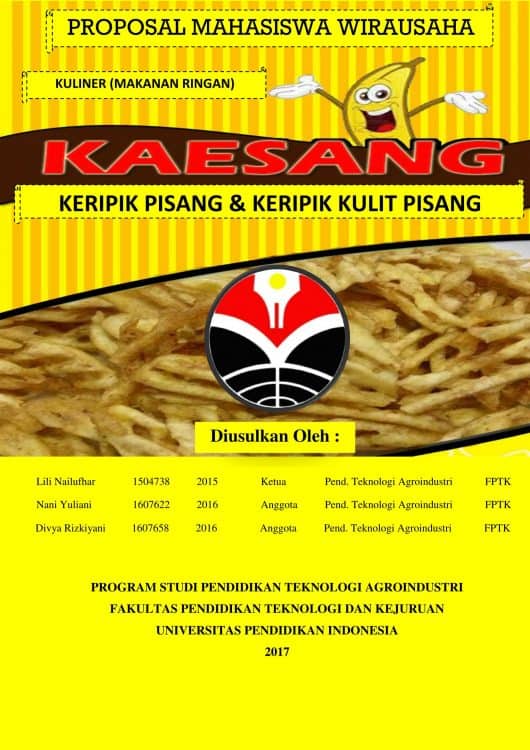 Detail Contoh Proposal Kewirausahaan Makanan Unik Nomer 49