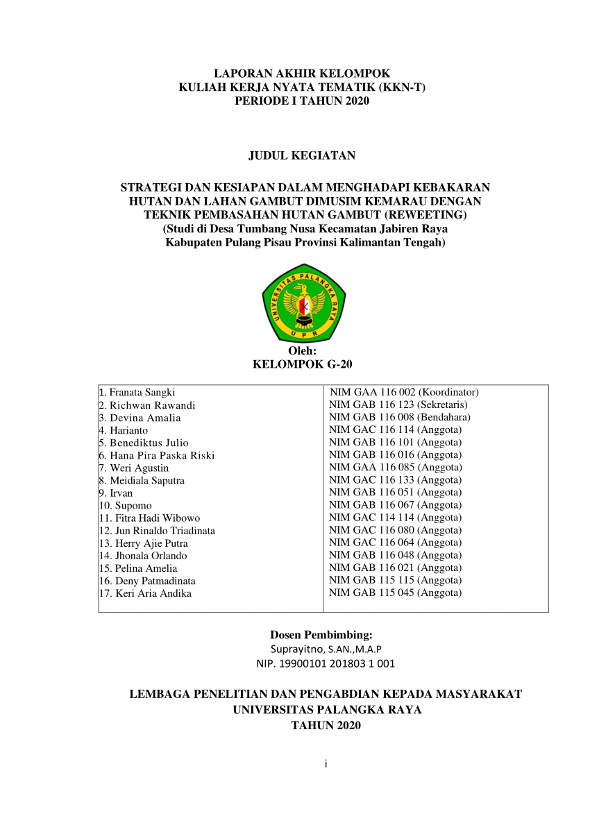 Detail Contoh Proposal Kkn Nomer 20