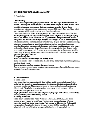 Detail Contoh Proposal Makanan Nomer 51