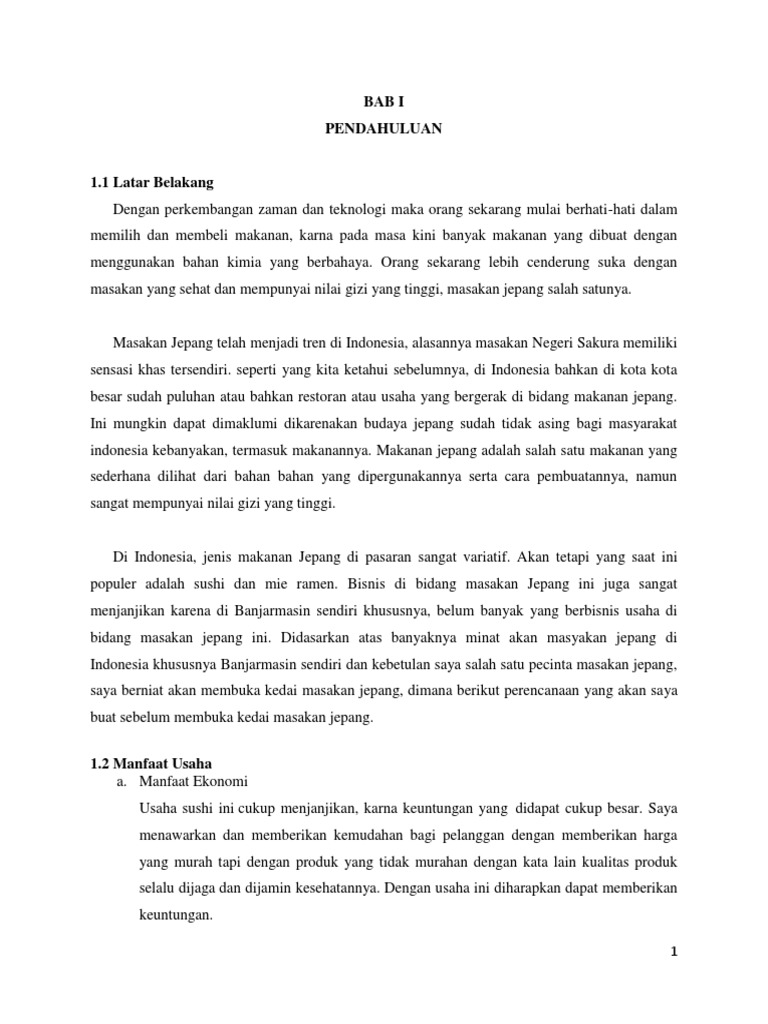 Detail Contoh Proposal Makanan Unik Dan Kreatif Nomer 53