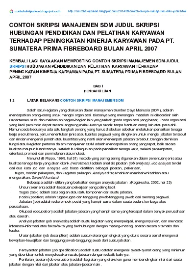 Detail Contoh Proposal Manajemen Sdm Nomer 30