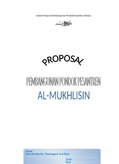 Detail Contoh Proposal Mushola Sederhana Nomer 44