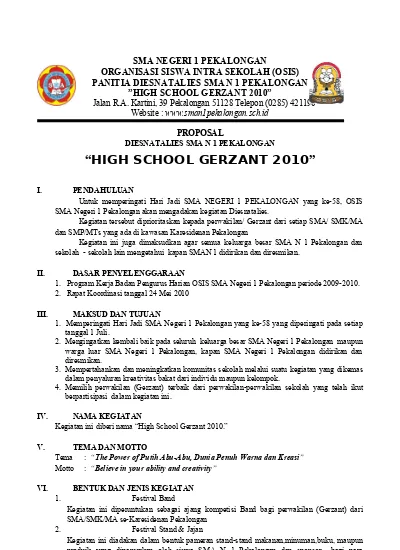 Detail Contoh Proposal Osis Nomer 3