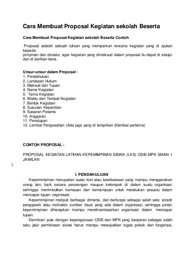 Detail Contoh Proposal Osis Nomer 23