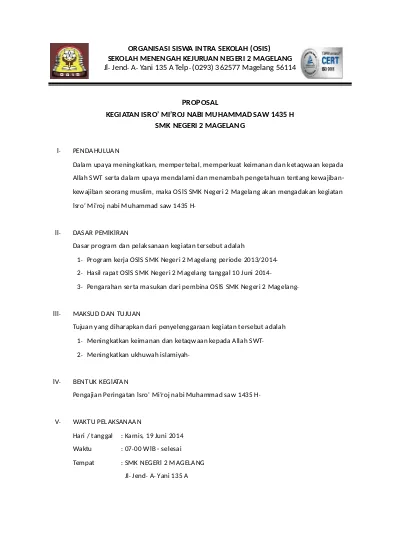 Detail Contoh Proposal Osis Nomer 4