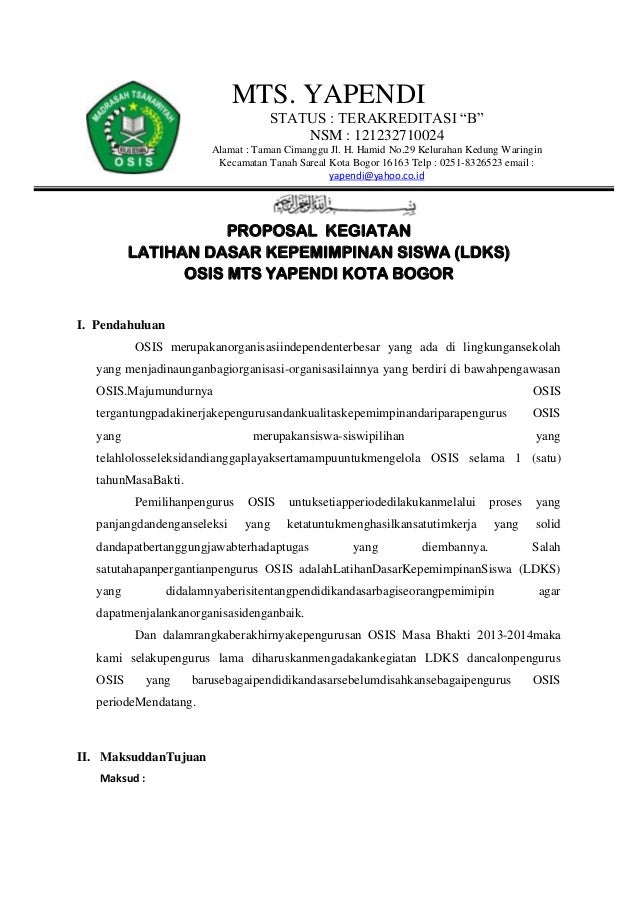 Detail Contoh Proposal Osis Nomer 45