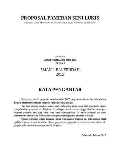 Detail Contoh Proposal Pameran Nomer 3