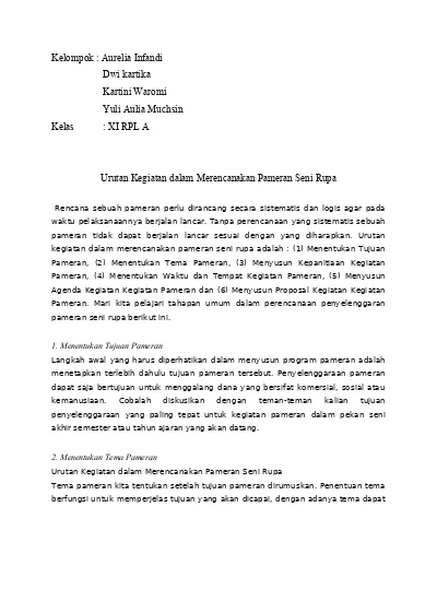 Detail Contoh Proposal Pameran Nomer 22