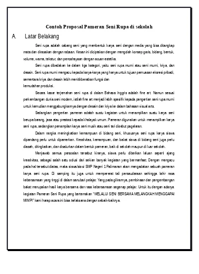 Detail Contoh Proposal Pameran Batik Nomer 14