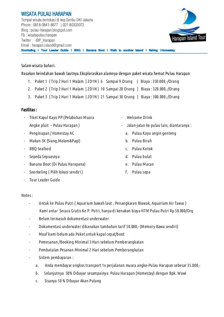 Detail Contoh Proposal Pariwisata Lengkap Nomer 43