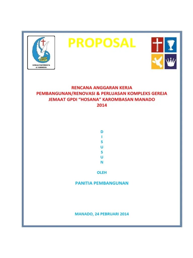 Detail Contoh Proposal Pembangunan Gereja Nomer 6