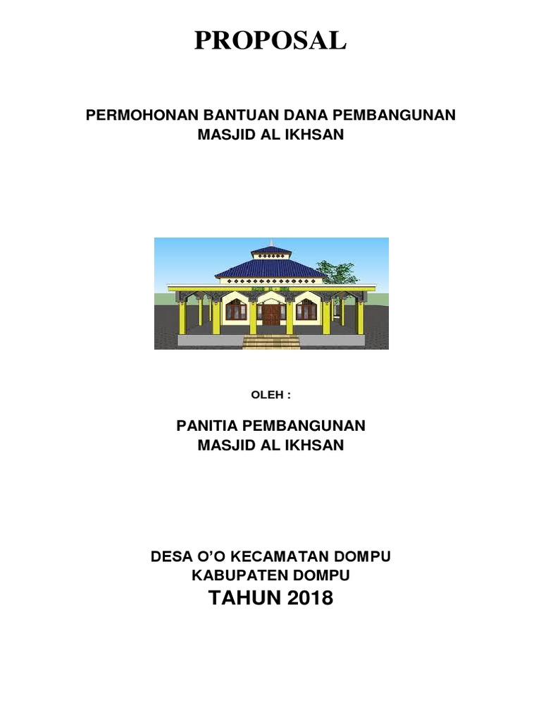 Detail Contoh Proposal Pembangunan Masjid Nomer 19