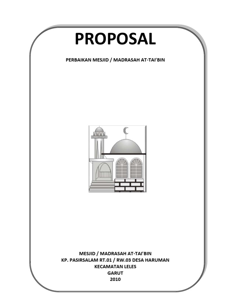 Detail Contoh Proposal Pembangunan Masjid Nomer 49