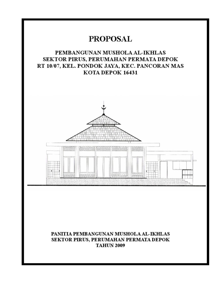 Detail Contoh Proposal Pembangunan Musholla 2019 Nomer 8