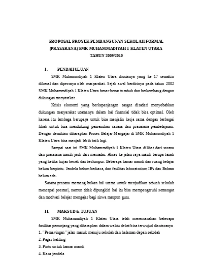 Detail Contoh Proposal Pembangunan Sekolah Nomer 4