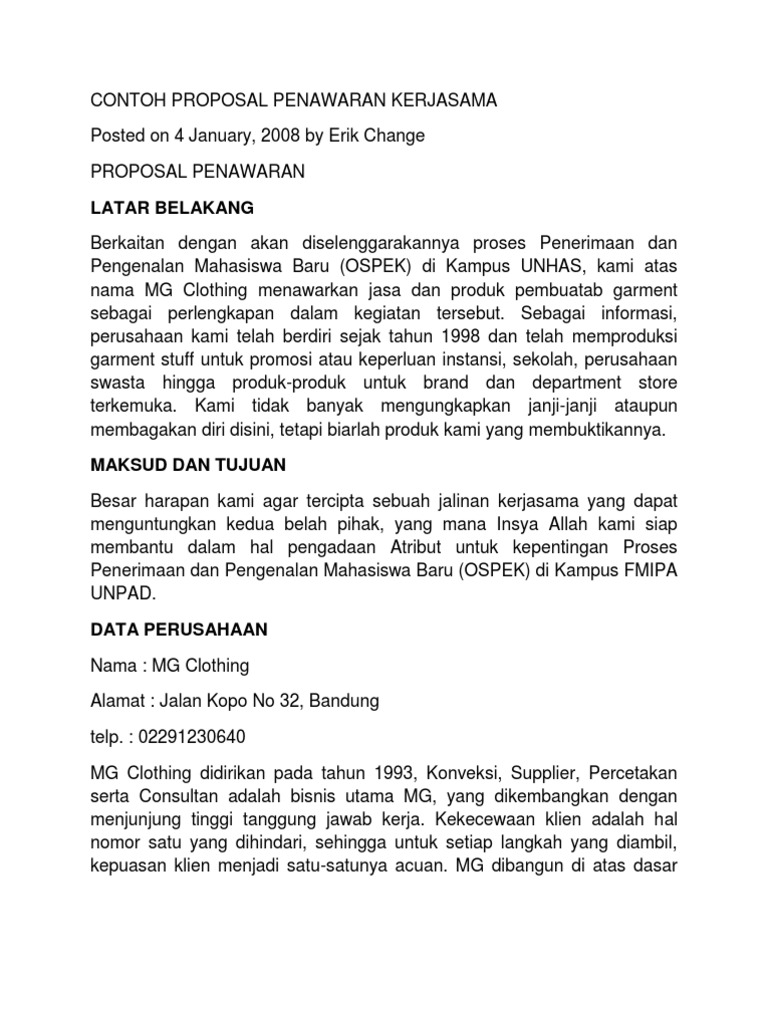 Detail Contoh Proposal Penawaran Jasa Nomer 5