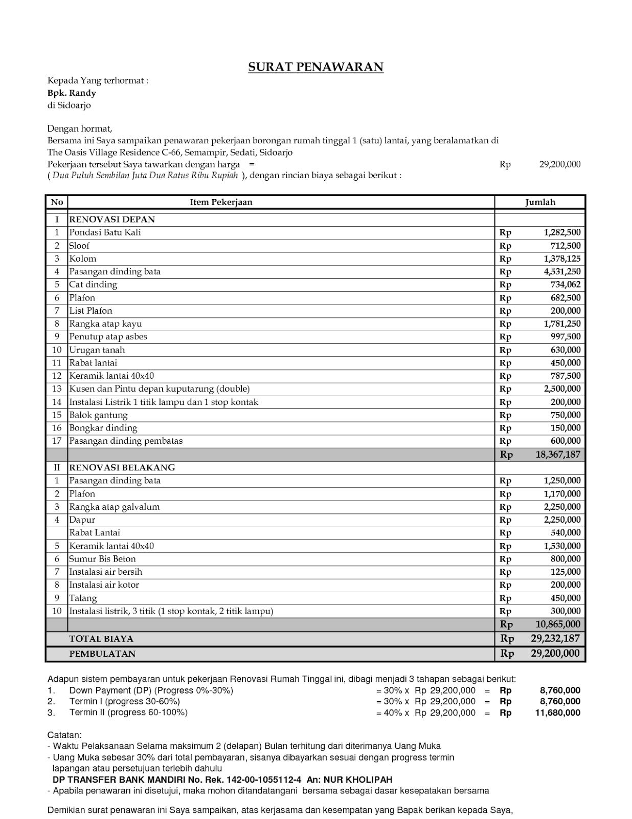 Detail Contoh Proposal Penawaran Proyek Nomer 15