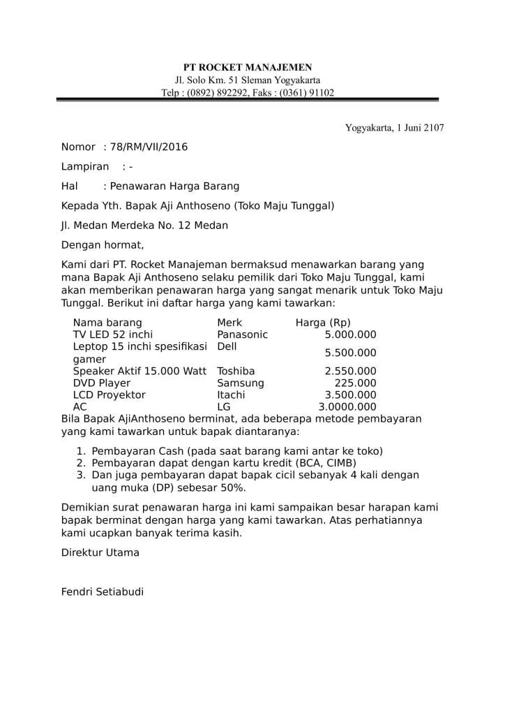 Detail Contoh Proposal Penawaran Proyek Nomer 30