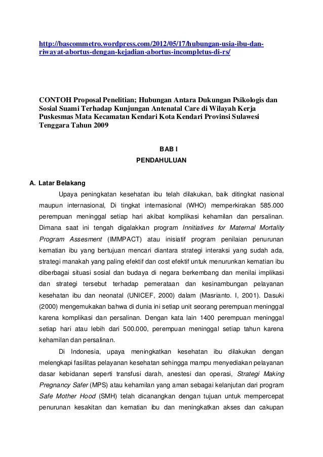 Detail Contoh Proposal Penelitian Kesehatan Nomer 3