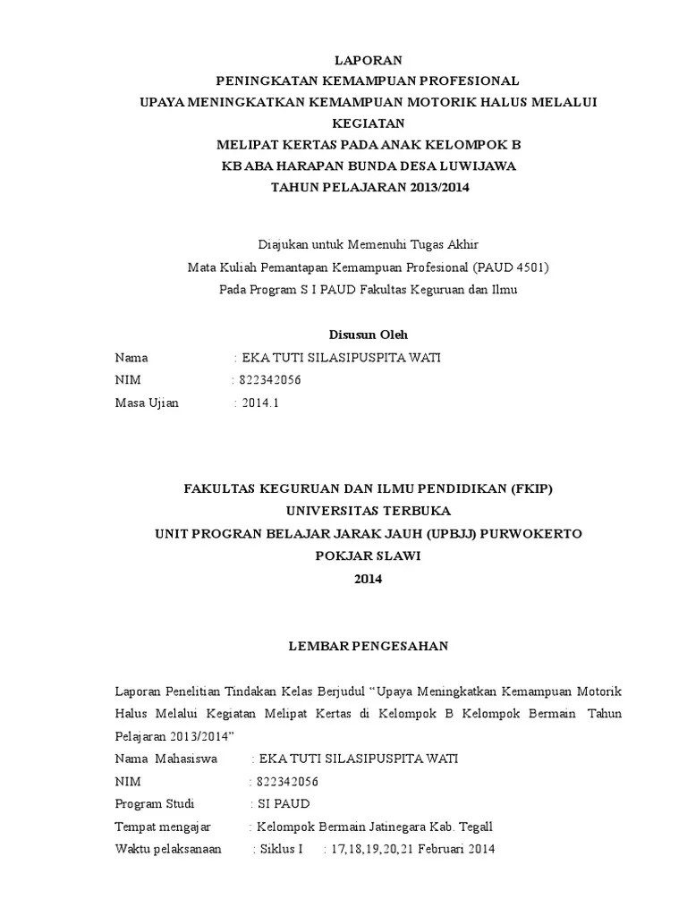 Detail Contoh Proposal Penelitian Paud Nomer 49