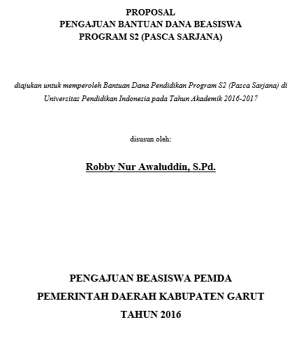 Detail Contoh Proposal Pengajuan Beasiswa Nomer 45