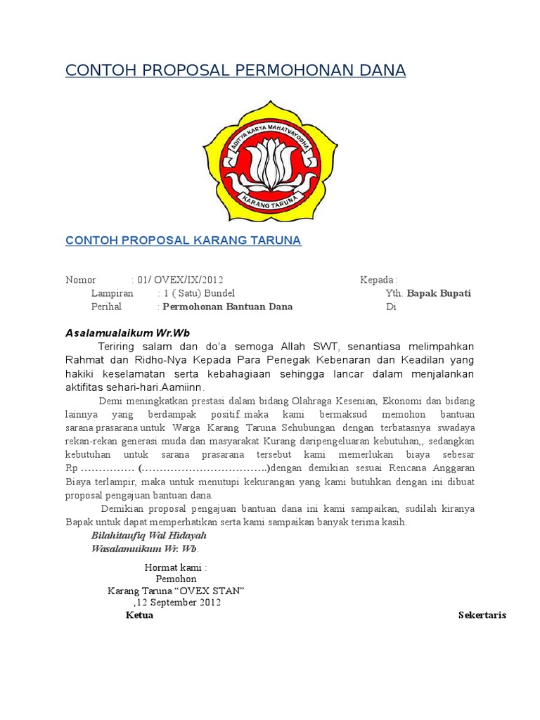 Detail Contoh Proposal Pengajuan Dana Kegiatan Nomer 46