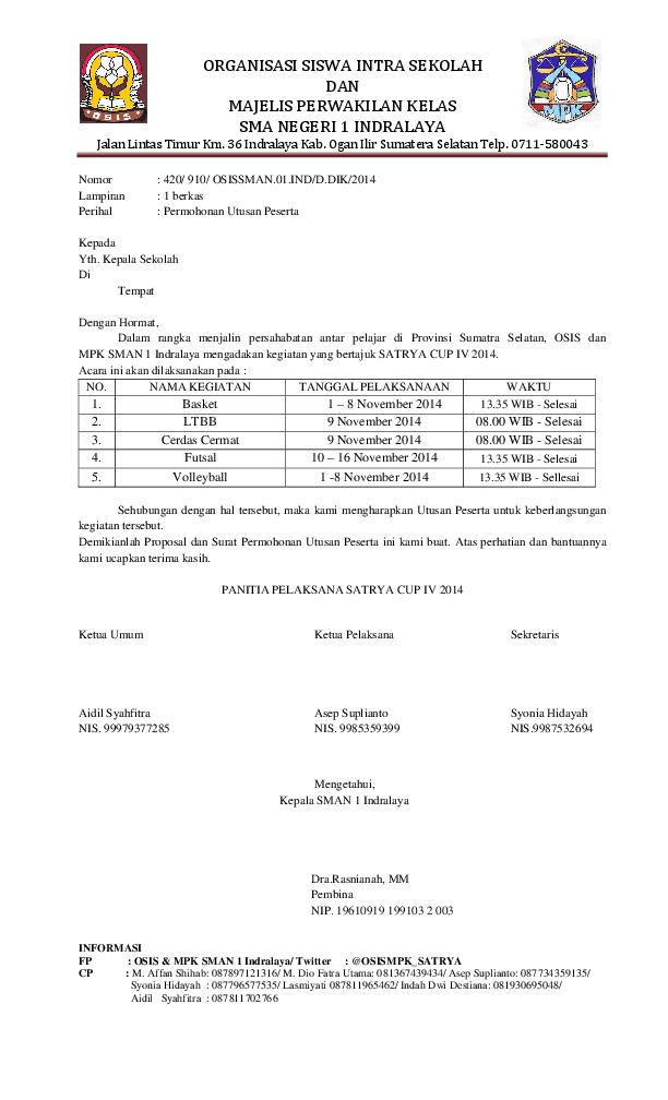 Detail Contoh Proposal Pengajuan Dana Kegiatan Lomba Nomer 43