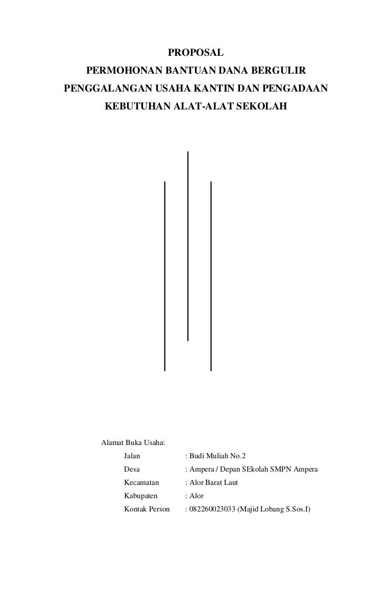 Detail Contoh Proposal Pengajuan Dana Usaha Nomer 17