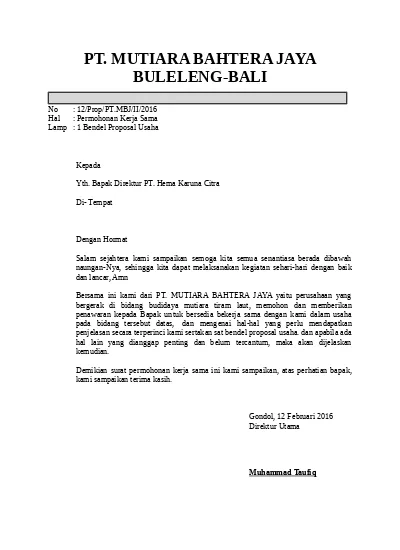 Detail Contoh Proposal Penjualan Nomer 50