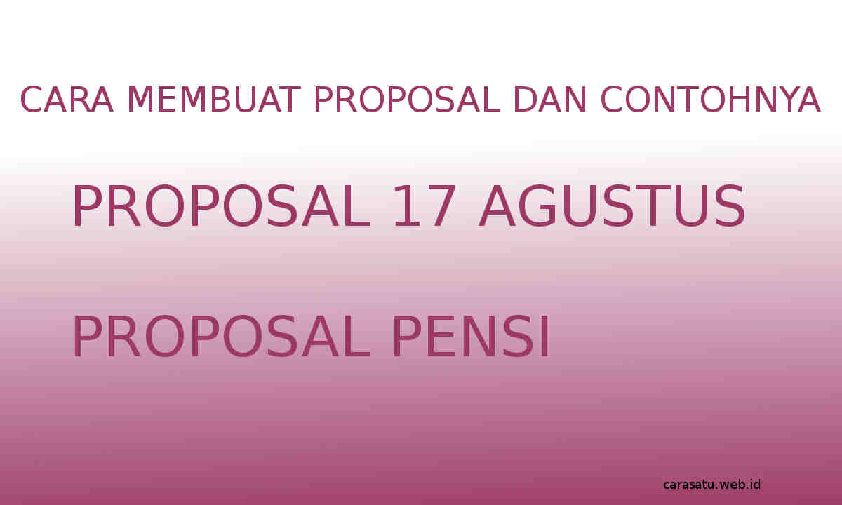 Detail Contoh Proposal Pensi Nomer 46