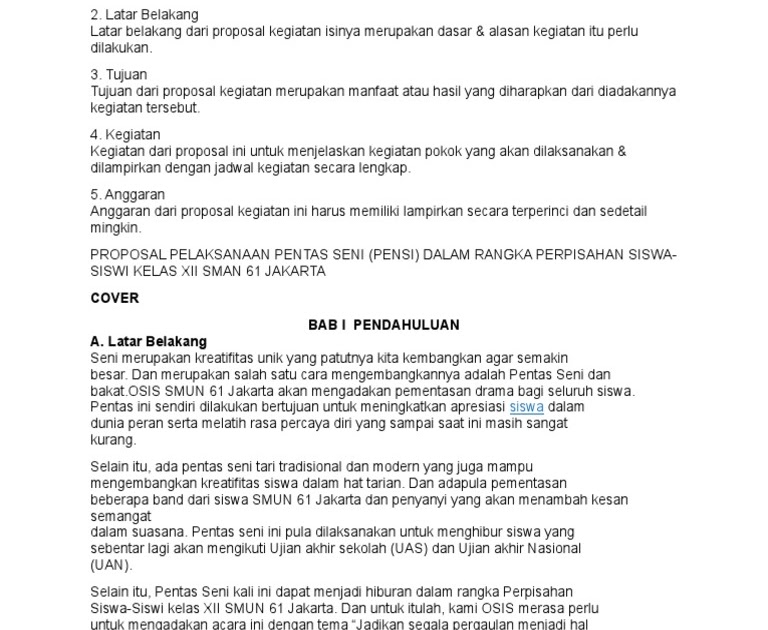 Detail Contoh Proposal Pensi Nomer 54