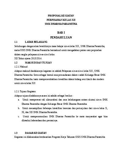 Detail Contoh Proposal Pentas Seni Nomer 52