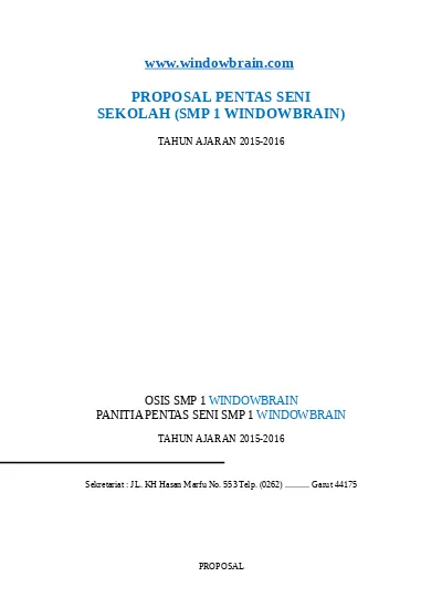 Detail Contoh Proposal Pentas Seni Nomer 56