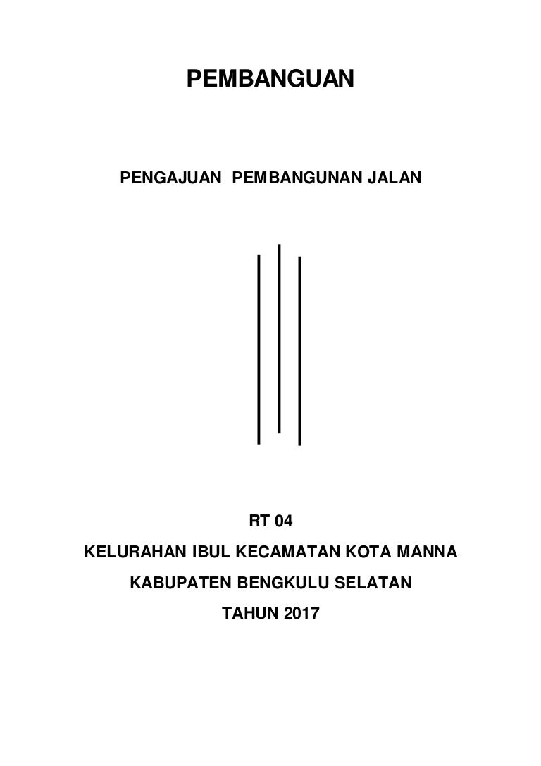 Detail Contoh Proposal Perbaikan Jalan Nomer 11