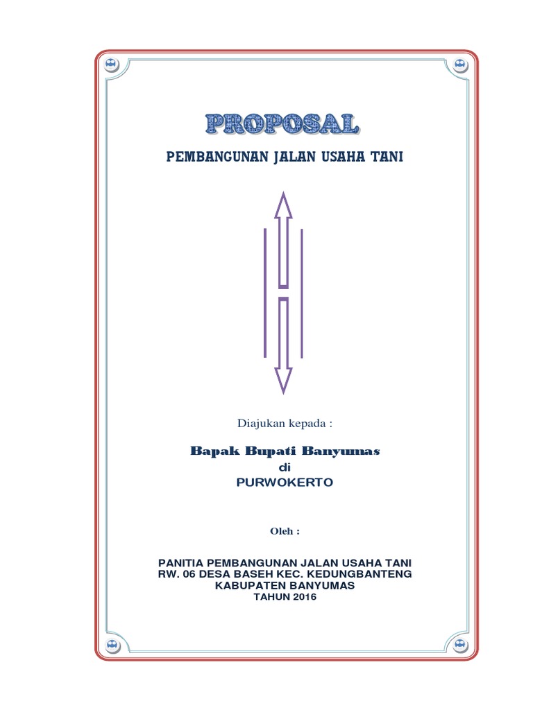 Detail Contoh Proposal Perbaikan Jalan Nomer 28