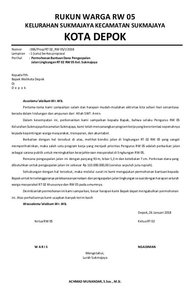 Detail Contoh Proposal Perbaikan Jalan Nomer 34