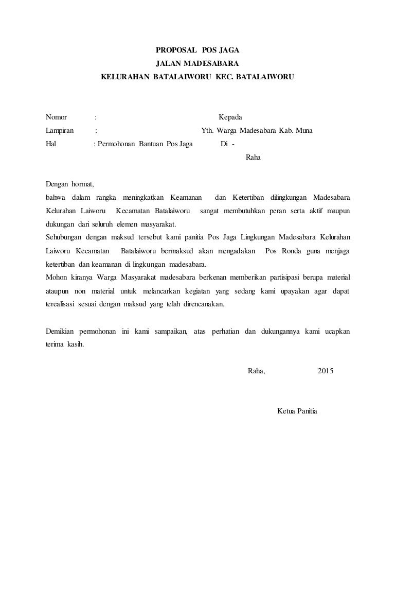 Detail Contoh Proposal Perbaikan Jalan Nomer 36