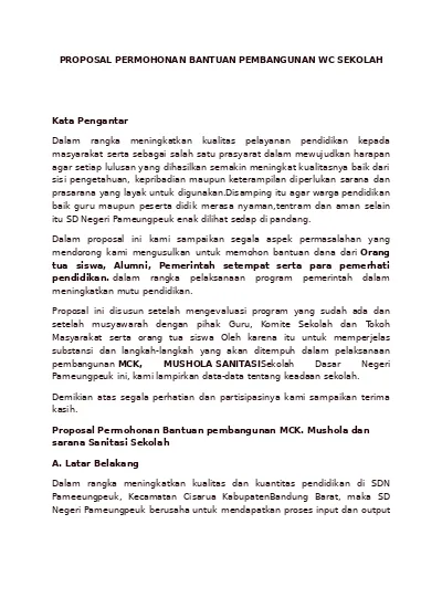 Detail Contoh Proposal Perbaikan Jalan Nomer 54