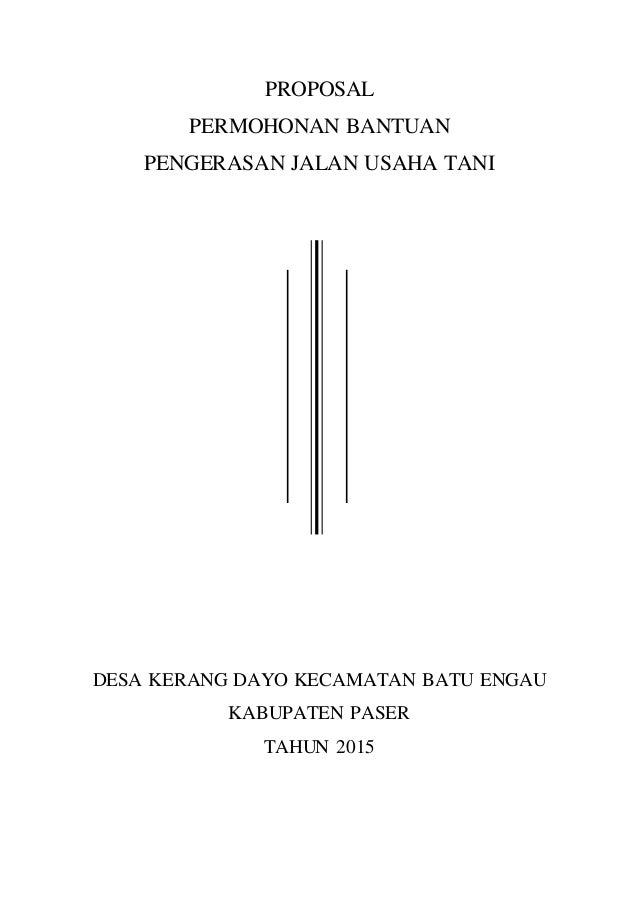 Detail Contoh Proposal Perbaikan Jalan Lingkungan Rt Nomer 23