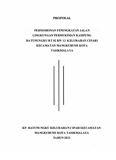 Detail Contoh Proposal Perbaikan Jalan Lingkungan Rt Nomer 36